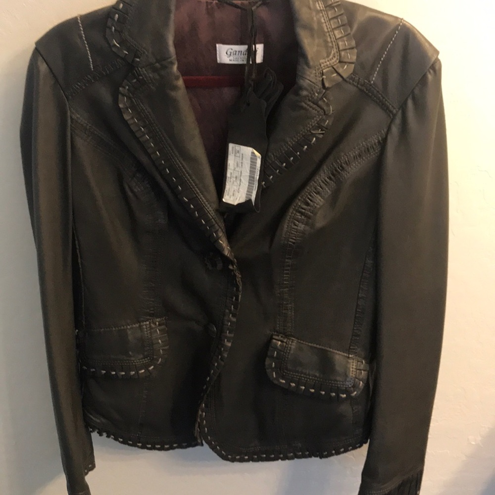 ‼️‼️Lather jacket made in Italy 🇮🇹